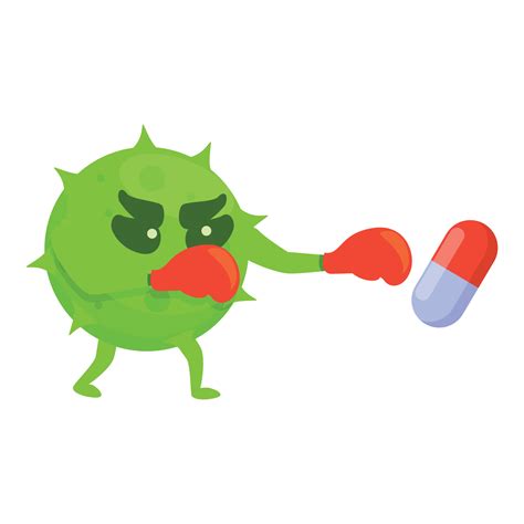 Boxing antibiotic resistance icon, cartoon style 14297000 Vector Art at ...