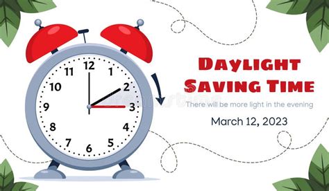 Daylight Saving Time. Clock Set To an Hour Ahead March 12, 2023 Stock ...