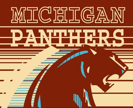 Michigan Panthers Primary Logo | Michigan, Panthers, Detroit sports