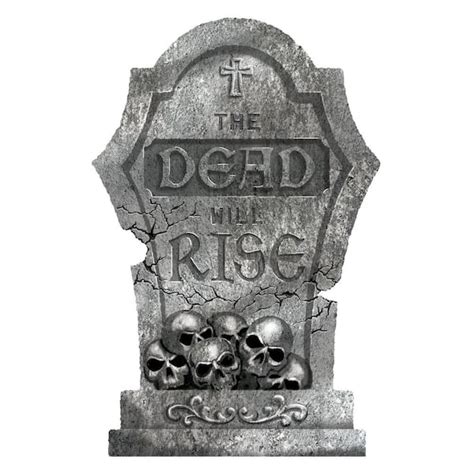 Amscan 22 in. Halloween The Dead Will Rise Styrofoam Tombstone (2-Pack ...