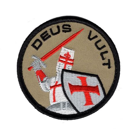 Deus Vult Christian Templar Knight Patch (Embroidered Hook) – MILTACUSA