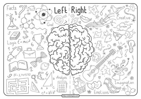 Printable Brain Coloring Page