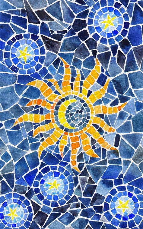 MOSAICS on Behance Mosaic Drawing, Mosaic Art Diy, Mosaic Garden Art ...