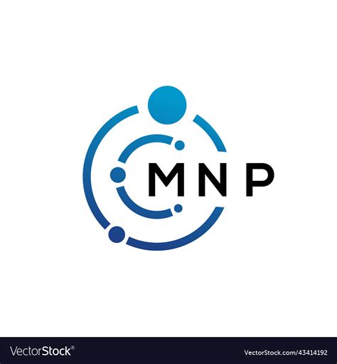 Mnp letter technology logo design on white Vector Image