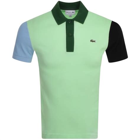 Lacoste Colour Block Polo T Shirt Green | Mainline Menswear