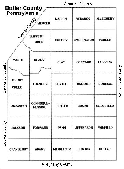 Butler County Township Map