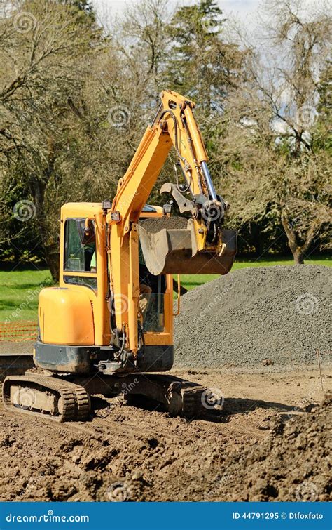 Track Hoe stock image. Image of tool, yellow, road, equipment - 44791295