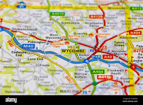 High wycombe on a map hi-res stock photography and images - Alamy