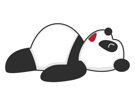 Panda is sleeping , cartoon , stickers 6795515 Vector Art at Vecteezy