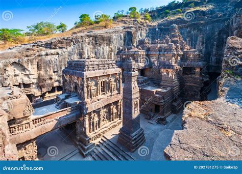 Kailasa or Kailash Temple, Ellora Caves Stock Image - Image of religion ...