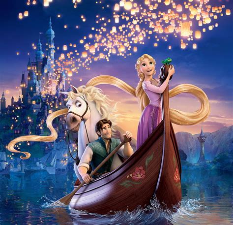 HD wallpaper: Disney Tangled wallpaper, wave, the sky, water, mountains ...