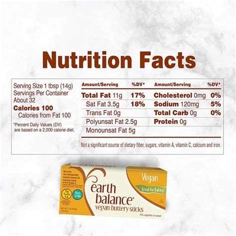 Earth Balance Vegan Butter Nutrition Facts - Cully's Kitchen