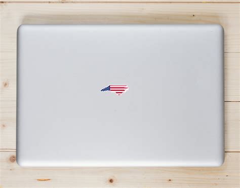 North Carolina American Flag Sticker - U.S. Custom Stickers