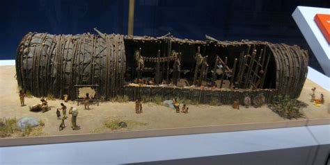 Model of an Iroquoian Longhouse at the Royal Ontario Museum, Toronto ...