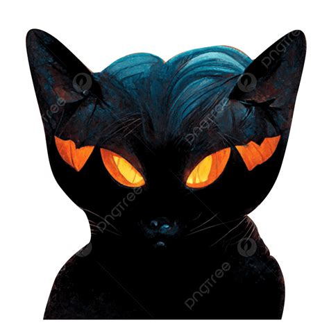 Creepy Halloween Black Cat, Halloween, Black Cat, Halloween Cat PNG ...