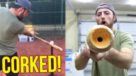 Does A Corked Baseball Bat Actually Work? IRL Baseball Challenge - YouTube