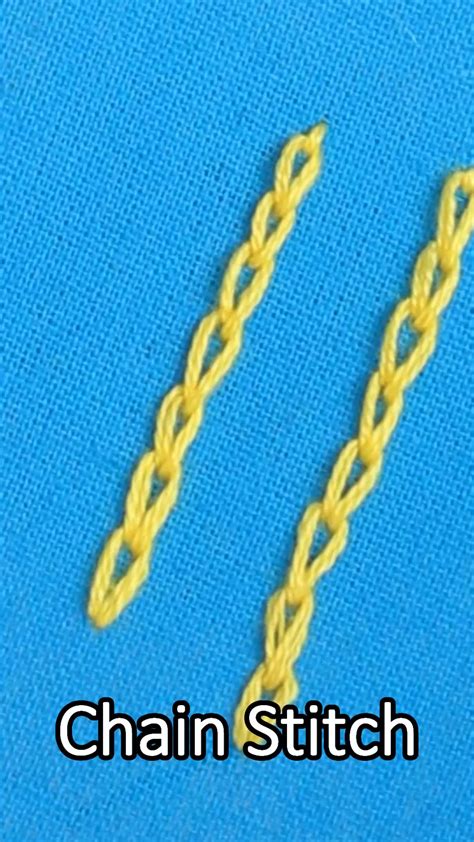 Chain Stitch #embroidery | Эскизы ручной вышивки, Стежки ручной вышивки ...