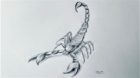 How to draw a scorpion step by step - YouTube