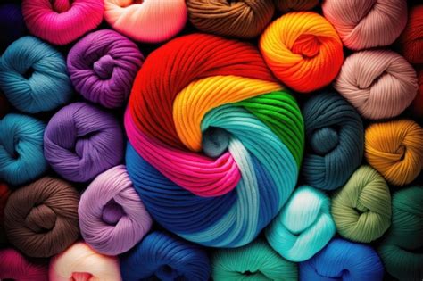 Premium AI Image | Many colorful Rainbow yarn for knitting Twisted ...