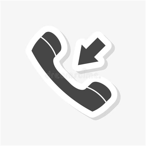 Phone Call Vector Icon. Style is Flat Rounded Symbol Stock Vector ...