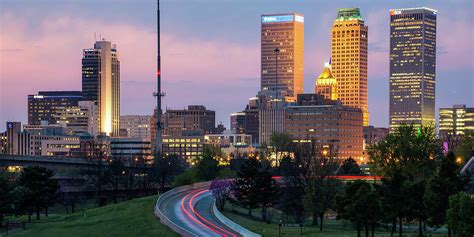 Downtown Tulsa Oklahoma City Skyline Panorama Photograph by Gregory Ballos