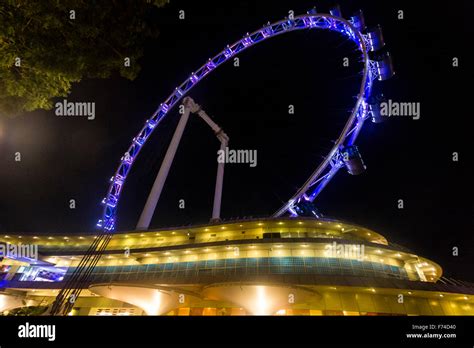 Singapore Flyer at night Stock Photo - Alamy