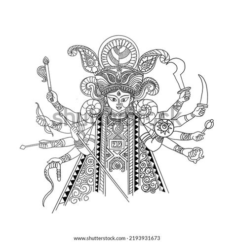 Durga Maa Sketch Royalty-Free Images, Stock Photos & Pictures ...