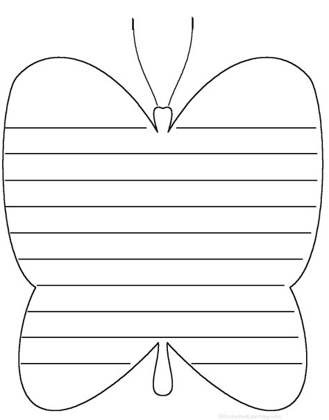 Butterfly: Shape Poem - Printable Worksheet. EnchantedLearning.com