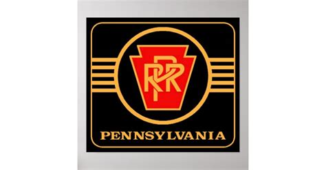 Pennsylvania Railroad Logo, Black & Gold Poster | Zazzle