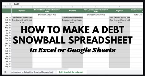 Debt Snowball Spreadsheet: How to Make One Today [free debt snowball ...