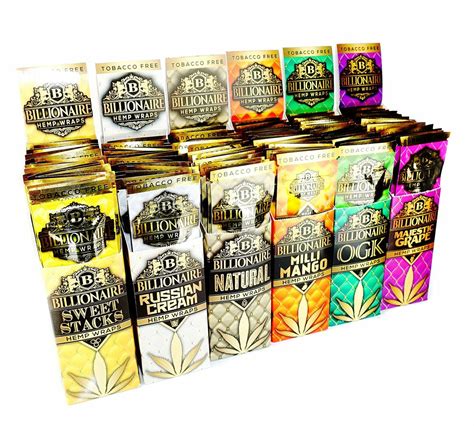 Billionaire Hemp Wraps Ballin Blueberry and others flavors