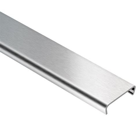 Schluter Designline Brushed Stainless Steel 1/4 in. x 8 ft. 2-1/2 in ...