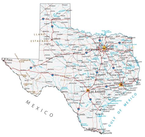 Printable Map Of Texas Cities And Towns - Map