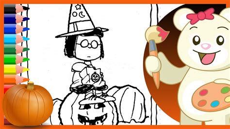 Halloween Charlie Brown Marcie Peanuts - Holiday Coloring Pages - YouTube