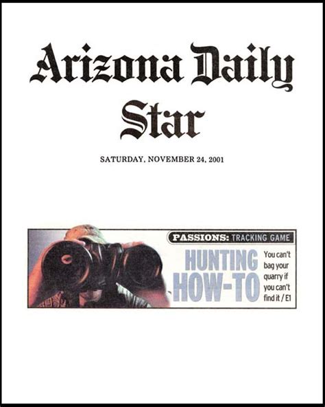 Arizona Daily Star, November 2001 – PL Holehan, Inc Custom Rifles