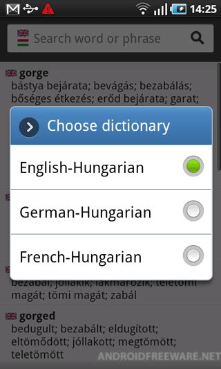 English Hungarian Dictionary Android App - Free APK by TinyAppWorks