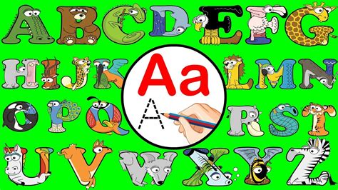 Learn how to write the English alphabet with "Zoo Animals Alphabet ...