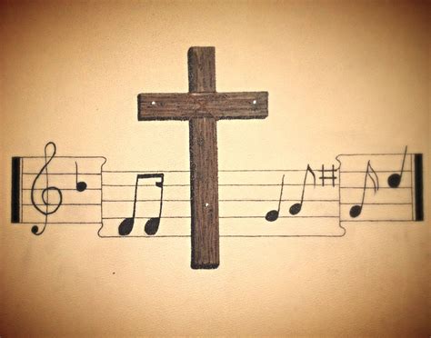 Cross with Music Notes Wall Mural!!!! | For the Home | Pinterest