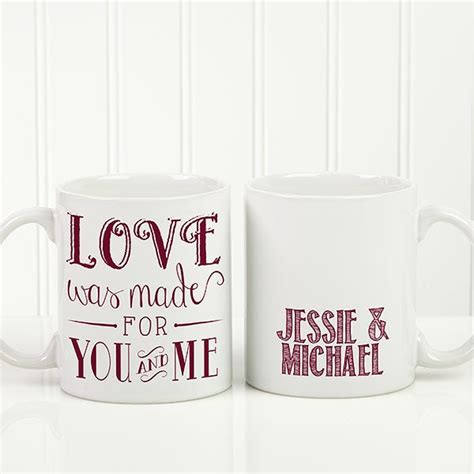 Personalized Romantic Coffee Mug - Love Quotes - 11 oz.