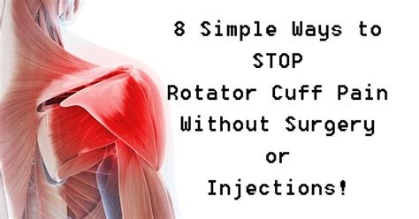 8 Simple Ways to STOP Rotator Cuff Pain Without Surgery or Injections ...