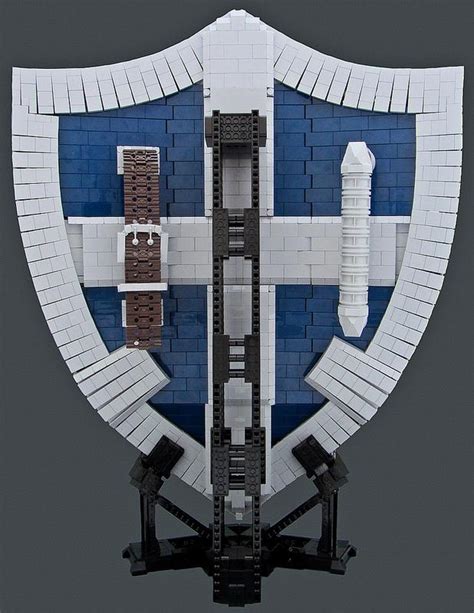 Life size Hylian Shield from The Legend of Zelda made from LEGOs!