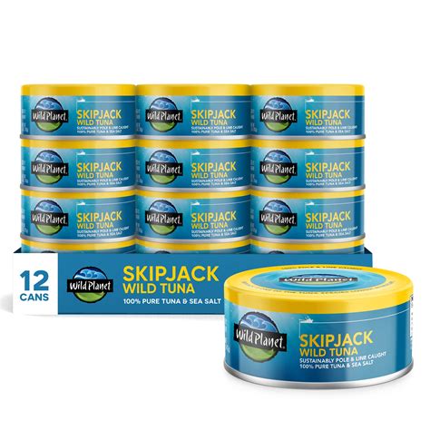 Buy Wild Planet Skipjack Wild Tuna, Sea Salt, Canned Tuna, Pole & Line ...