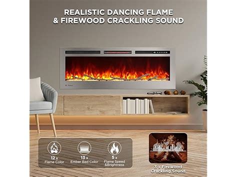 TURBRO Smart In Flames Electric Fireplace