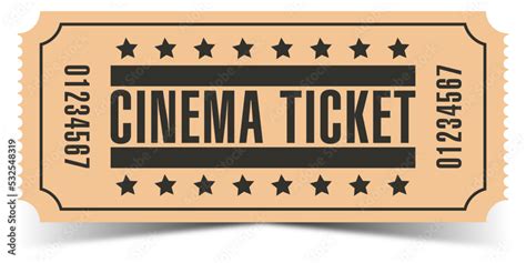 Cinema ticket. Movie ticket Stock Vector | Adobe Stock