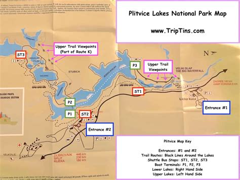 A Thorough Plitvice Lakes National Park Map | Trails, Waterfalls, & Lakes