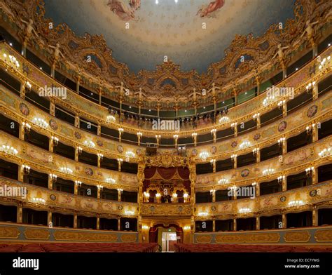 interior of the Teatro La Fenice opera house, Venice, Italy Stock Photo ...