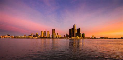 290+ Detroit Skyline Sunrise Stock Photos, Pictures & Royalty-Free ...