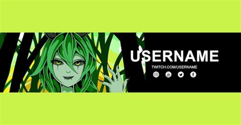 Premium Vector | Anime twitch banner design template