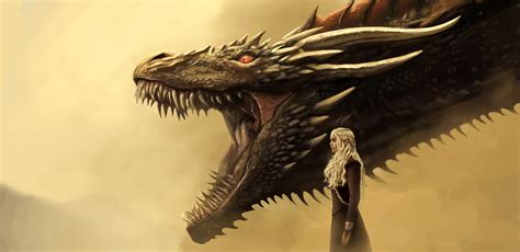 1920x1080 Resolution Daenerys and Drogon Art 1080P Laptop Full HD ...