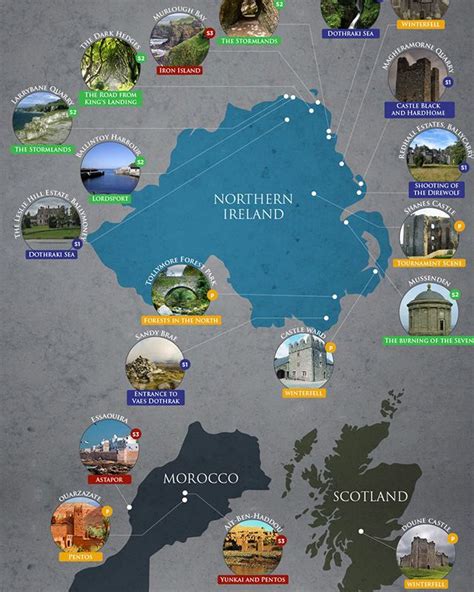 GAME OF THRONES: Map of Every Filming Location — GeekTyrant | Filming ...